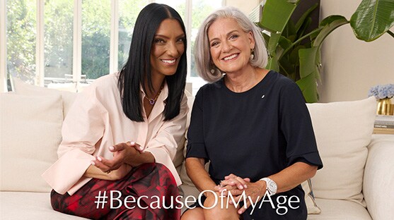 photo of estee lauder because of my age campaign
