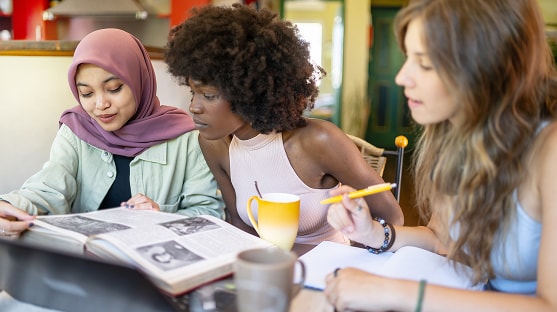 photo of women learning new language