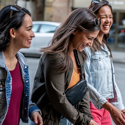 photo of group of women walking benefits